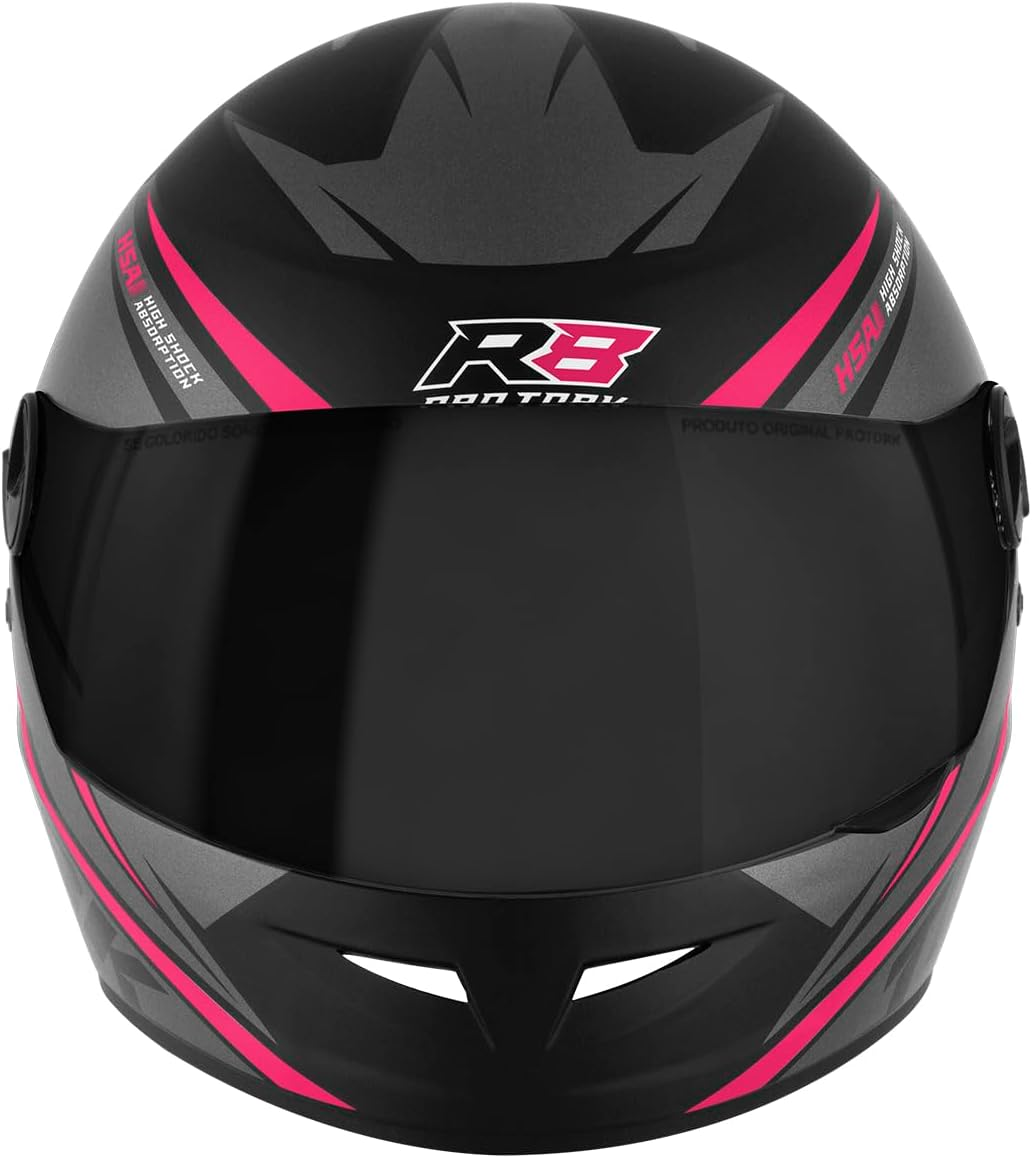 Capacete Pro Tork R8 Fehcado, Viseira Fumê - Imagem 3