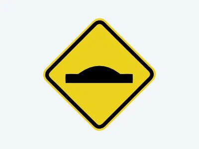 Placa de advertência A-18: Saliência ou lombada