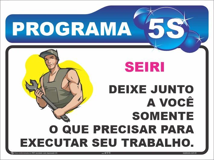 Placa de 5S: Seiri