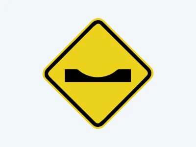 Placa de advertência A-19: Depressão