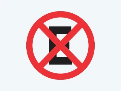 Placa de regulamentação R-6C: Proibido parar e estacionar