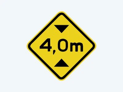 Placa de advertência A-37: Altera limitada