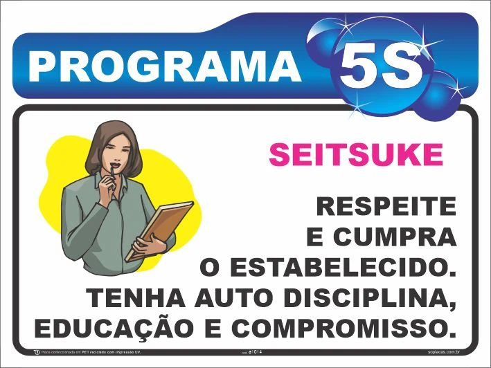 Placa de 5S: Seitsuke