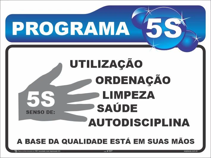 Placa de 5S: Senso de 5S