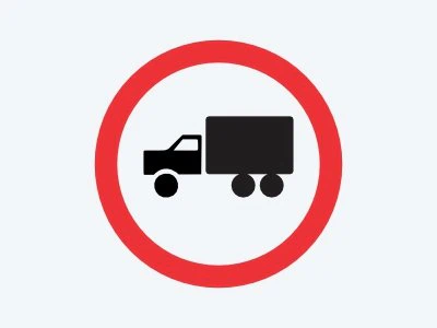 Placa de regulamentação R-39: Circulação exclusiva de caminhão