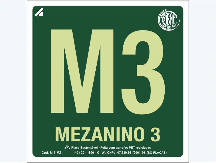 Placa de rota de fuga S17-M3: Mezanino 3