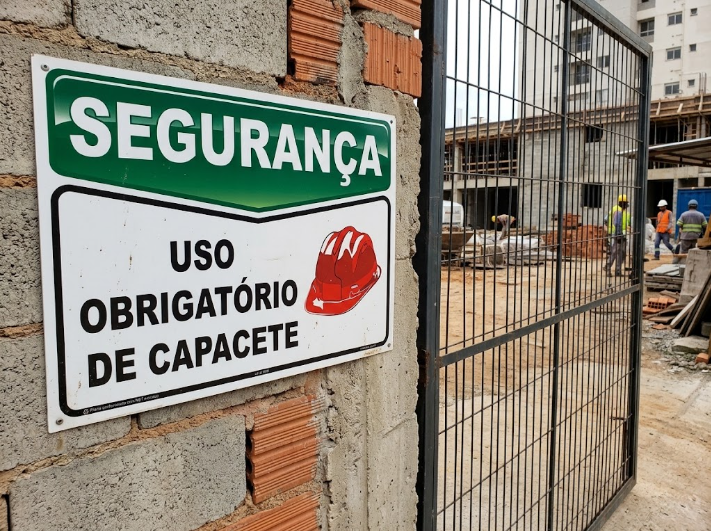 Placa Segurança - Uso Obrigatório de Capacete - imagem 3