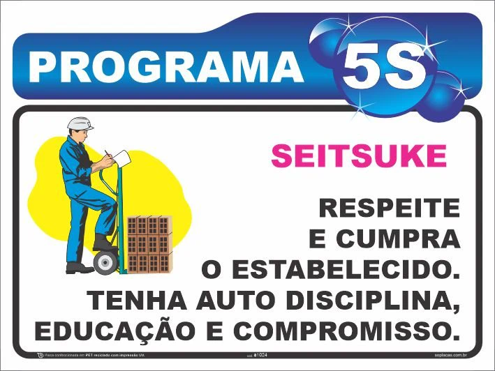 Placa de 5S: Seitsuke