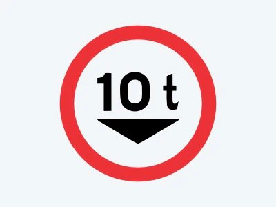 Placa de regulamentação R-14: Peso bruto total máximo permitido