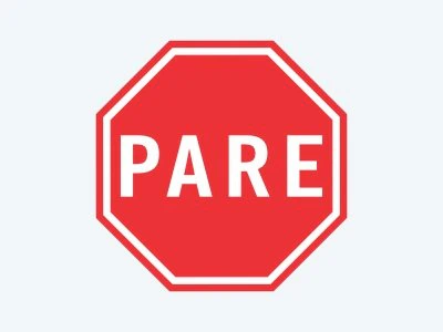 Placa de regulamentação R-1: Parada obrigatória (PARE)