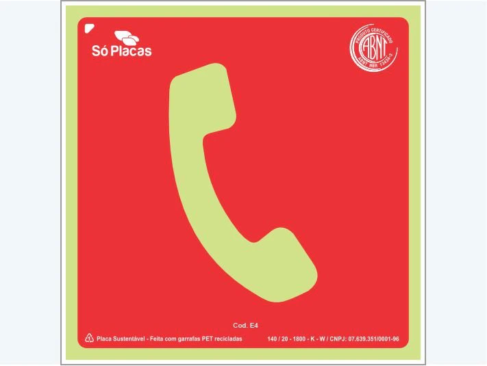 Placa de incêndio E4: de Telefone de Emergência E4
